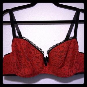 Soma 36D Enticing Lift Velvet Balconet Bra